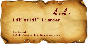 László Liander névjegykártya